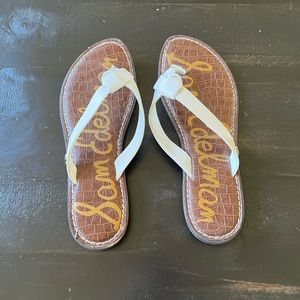 Sam Edelman white leather knotted sandals